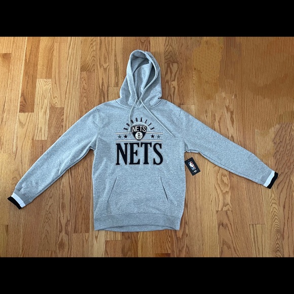 NWT NBA Brooklyn Nets Hoodie Mens Size Medium - Picture 1 of 7